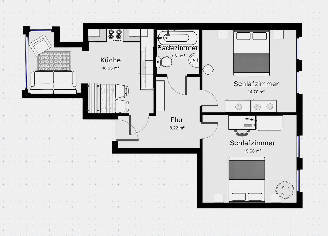 Purple Kitchen - Apartment Mit Grosser Wohnkueche Bremerhaven Exterior foto